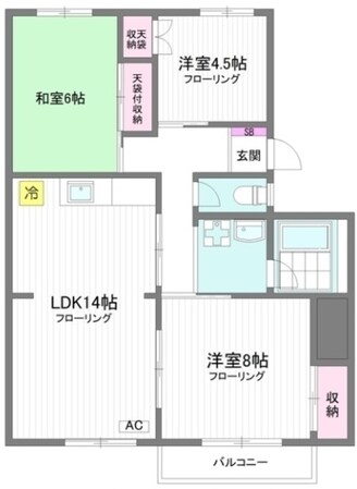 三鷹台ハウスの物件間取画像